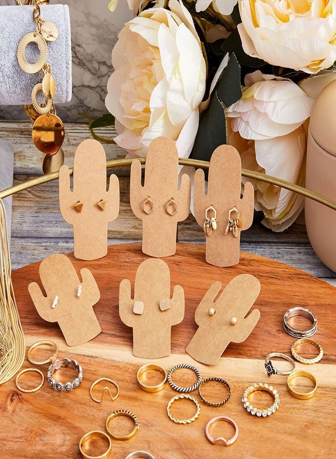 Zenomia Paper Earring Display Cards,Jewellery Card 50 Pcs, 2 X 3 Inch, Brown - Image 2